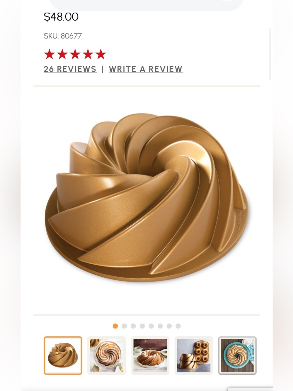 Nordic Ware Heritage Bundt Pan. 10 cup - Picture 10 of 14
